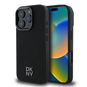 Zore Apple iPhone 16 Pro Max DKNY Orijinal Lisanslı Magsafe Şarj Özellikli Metal Logolu PU Deri Plain Kapak Kılıf