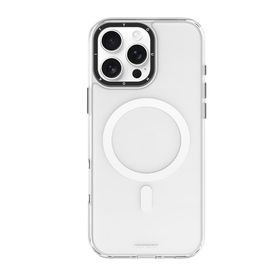 Zore Apple iPhone 16 Pro Max Magsafe Şarj Özellikli Cam Arka Yüzey TPU Youngkit Gemstone Serisi Kapak Şeffaf Kılıf