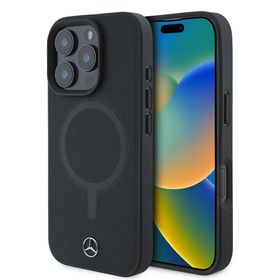 Zore Apple iPhone 16 Pro Max Mercedes Benz Magsafe Şarj Özellikli Yumuşak Deri Orijinal Lisanslı Kapak Kılıf