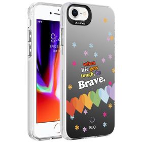 Zore Apple iPhone 7 Desenli Silver Sert Kapak Kılıf
