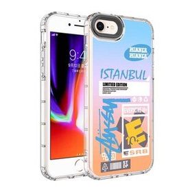Zore Apple Iphone 7 Kamera Korumalı Renkli Desenli Sert Korn Silikon Cep Telefonu Kılıfı