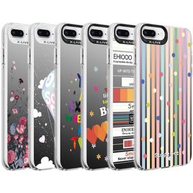 Zore Apple iPhone 7 Plus Desenli Silver Sert Kapak Kılıf