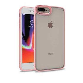 Zore Apple iPhone 7 Plus Electro Silikon Renkli Flora Kırmızı Kapak Kılıf