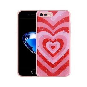 Zore Apple iPhone 7 Plus Kılıf Simli Desenli Kamera Korumalı Parlak Popy Kapak
