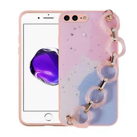 Zore Apple Iphone 7 Plus Simli Desenli El Askılı Tutacaklı Elsa Silikon Cep Telefonu Kılıfı