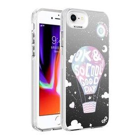 Zore Apple iPhone 8 Desenli Silver Sert Kapak Kılıf