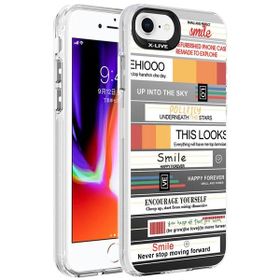 Zore Apple iPhone 8 Desenli Silver Sert Kapak Kılıf