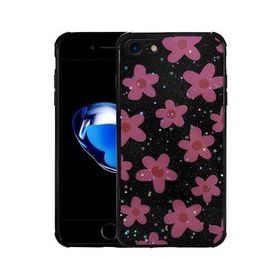 Zore Apple iPhone 8 Kılıf Simli Desenli Kamera Korumalı Parlak Popy Kapak