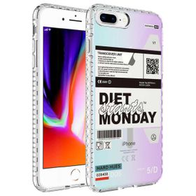 Zore Apple iPhone 8 Plus Airbag Kenarlı Renkli Desenli Silikon Elegans Kapak Kılıf