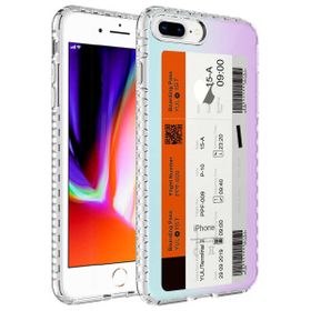 Zore Apple iPhone 8 Plus Airbag Kenarlı Renkli Desenli Silikon Elegans Kapak Kılıf