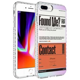 Zore Apple iPhone 8 Plus Airbag Kenarlı Renkli Desenli Silikon Elegans Kapak Kılıf