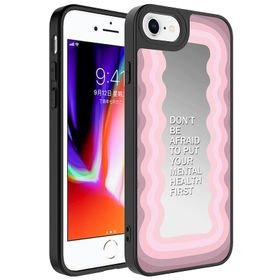 Zore Apple iPhone 8 Plus Aynalı Desenli Kamera Korumalı Parlak Mirror Kapak Kılıf