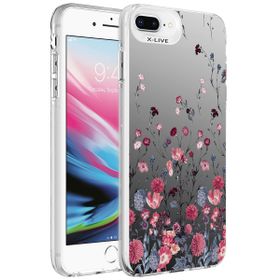 Zore Apple iPhone 8 Plus Desenli Silver Sert Kapak Kılıf