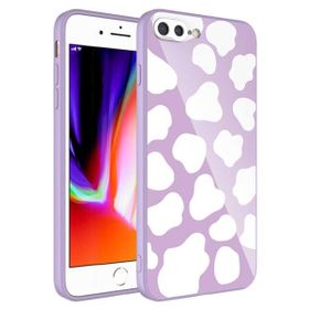 Zore Apple iPhone 8 Plus Kamera Korumalı Desenli Sert Silikon Epoksi Kapak Kılıf