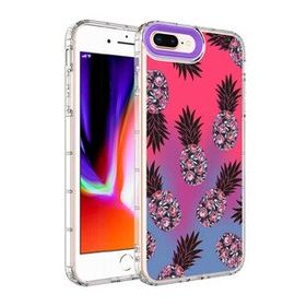 Zore Apple Iphone 8 Plus Kamera Korumalı Renkli Desenli Sert Korn Silikon Cep Telefonu Kılıfı