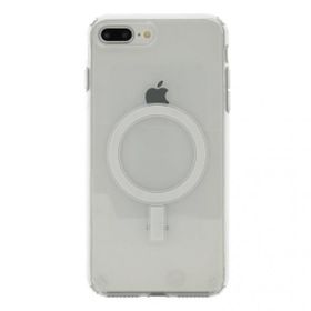 Zore Apple iPhone 8 Plus Magsafe Şarj Özellikli Şeffaf Sert PC Embos Kapak Kılıf
