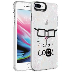 Zore Apple iPhone 8 Plus Mermer Desenli Marbello Kapak Kılıf