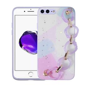 Zore Apple Iphone 8 Plus Simli Desenli El Askılı Tutacaklı Elsa Silikon Cep Telefonu Kılıfı