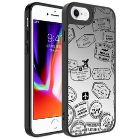 Zore Apple iPhone SE 2020 Aynalı Desenli Kamera Korumalı Parlak Mirror Kapak Kılıf