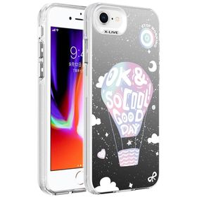 Zore Apple iPhone SE 2020 Desenli Silver Sert Kapak Kılıf