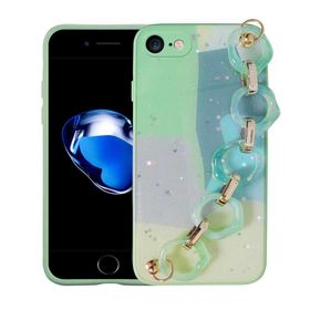 Zore Apple iPhone SE 2020 Simli Desenli El Askılı Tutacaklı Elsa Silikon Kılıf