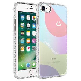 Zore Apple iPhone SE 2022 Airbag Kenarlı Renkli Desenli Silikon Elegans Kapak Kılıf