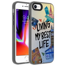 Zore Apple iPhone SE 2022 Desenli Dragon Sert Kapak Kılıf