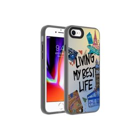 Zore Apple iPhone SE 2022 Desenli Dragon Sert Kapak Kılıf