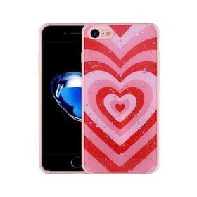 Zore Apple iPhone Se 2022 Simli Desenli Kamera Korumalı Parlak Popy Kapak Kılıf