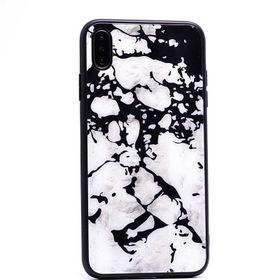 Zore Apple iPhone XS Max 6.5 Mermer Desenli Ebruli Kılıf