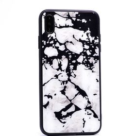 Zore Apple iPhone XS Max 6.5 Mermer Desenli Ebruli Kılıf