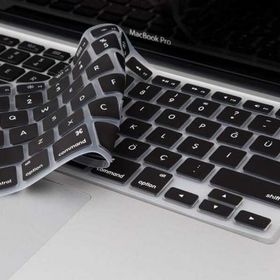 Zore Apple Macbook 13.3 inç Siyah Air M1 Klavye Koruyucu Silikon Ped