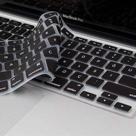 Zore Apple Macbook 13.3 inç Siyah Air M1 Klavye Koruyucu Silikon Ped