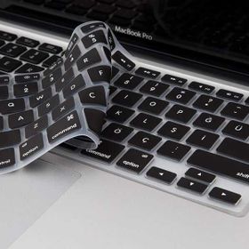 Zore Apple Macbook Pro 16.2 2023 A2780 Klavye Koruyucu Silikon Ped Kılıf