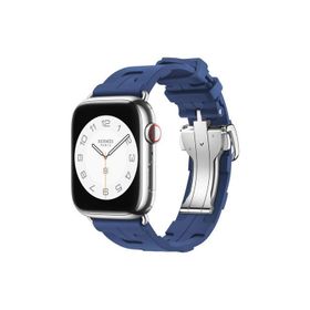 Zore Apple Watch 38 mm Spor Görünümlü KRD-94 Lacivert Silikon Kordon