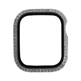 Zore Apple Watch 7 41 mm Watch Gard 24 Kenarları Taşlı Sert Pc Kasa ve Ekran Koruyucu