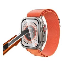 Zore Apple Watch Ultra 49 mm Alm-01 Metal Çerçeveli Ekran Koruyucu