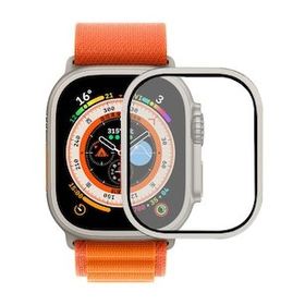 Zore Apple Watch Ultra 49 mm Alm-02 Metal Çerçeveli Ekran Koruyucu