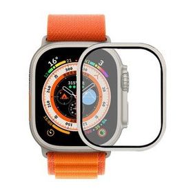 Zore Apple Watch Ultra 49 mm Alm-02 Metal Çerçeveli Ekran Koruyucu