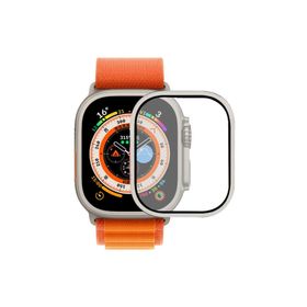 Zore Apple Watch Ultra 49 mm Alm-02 Metal Çerçeveli Ekran Koruyucu