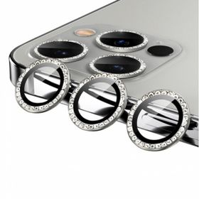 Zore CL-06 Apple iPhone 11 Pro Taşlı Gri Kamera Lens Koruyucu