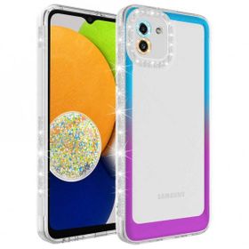 Zore Galaxy A03 Simli ve Renk Geçiş Tasarımlı Lens Korumalı Park Kapak Kılıf