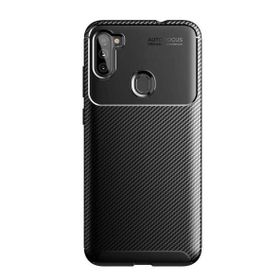 Zore Galaxy A11 Karbon Tasarım Negro Silikon Cep Telefonu Kılıfı
