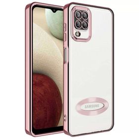 Zore Galaxy A12 Kamera Korumalı Logo Gösteren Omega Kapak Kılıf