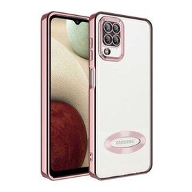 Zore Galaxy A12 Kamera Korumalı Logo Gösteren Omega Kapak Kılıf