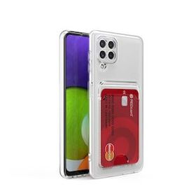 Zore Galaxy A12 Kartlıklı Şeffaf Setra Clear Silikon Kapak Kılıf