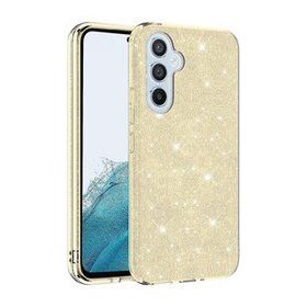 Zore Galaxy A14 Beyaz Shining Simli Silikon Kılıf