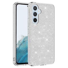 Zore Galaxy A14 Beyaz Shining Simli Silikon Kılıf