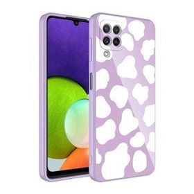 Zore Galaxy A22 4G Kamera Korumalı Desenli Sert Silikon Epoksi Kapak Kılıf