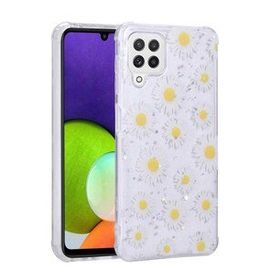 Zore Galaxy A22 4G Simli Desenli Kamera Korumalı Parlak Popy Kapak Kılıf